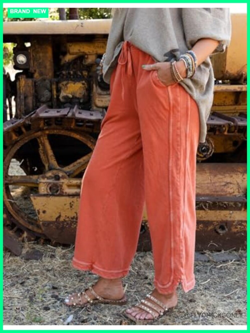 High Waist Drawstring Baggy Sweatpants with Pockets - Picture 2 of 6